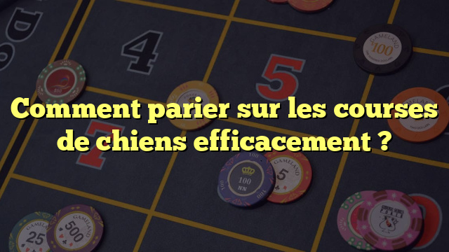 Comment parier sur les courses de chiens efficacement ?