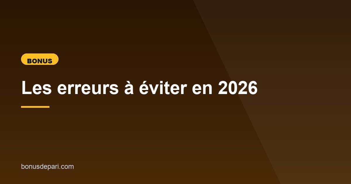 Illustration de l'article consacré aux erreurs à éviter