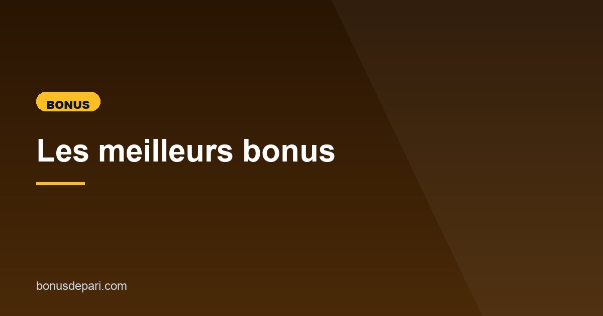 Illustration de l'article consacré aux meilleurs bonus