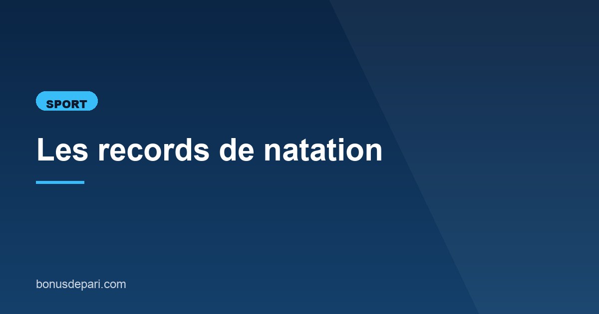 Illustration de l'article consacré aux records de natation